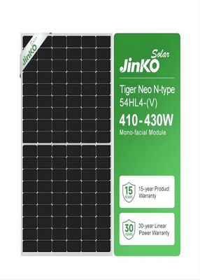 410W-430W ジンコ タイガー ネオ N型 太陽光電池 モジュール 単面型 54HL4- ((V)